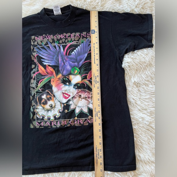 Vintage New Orleans Mardi Gras T-Shirt Size Large - Picture 2 of 5